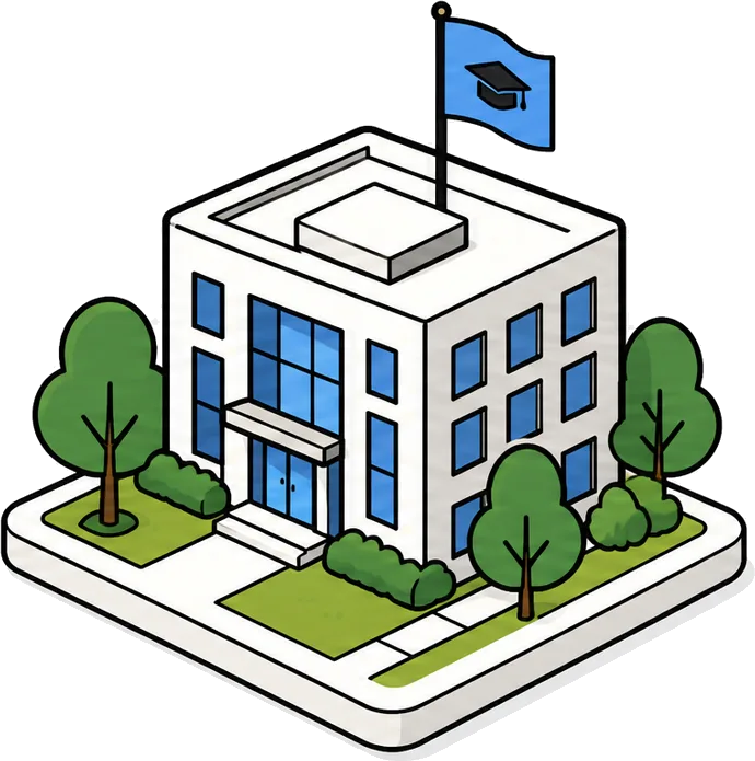 A career college campus connected to employers
