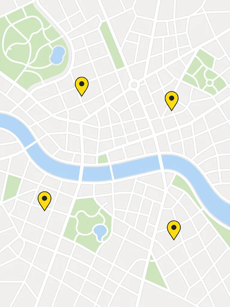 Map of jobs near the student